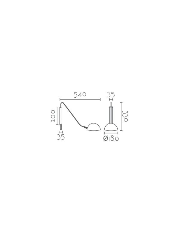 Aplique Brazo Alargado Madera y Metal...