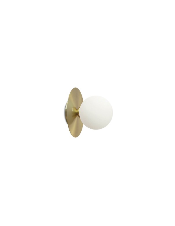 Aplique plafón dorado con bola