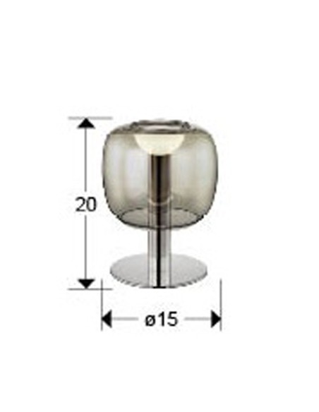 Icón Sobremesa Schuller Cromo Smoke