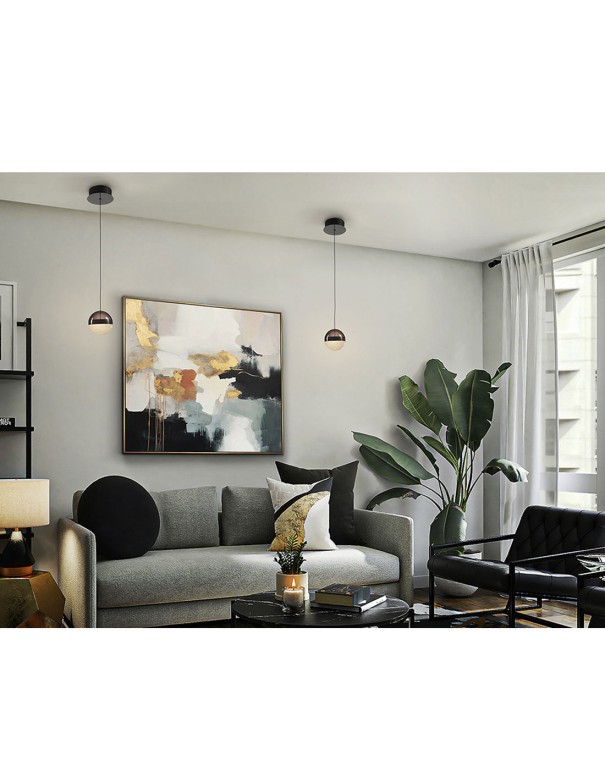 Orbes Lámpara Schuller Cromo Negro 12 CM