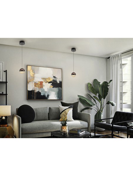 Orbes Lámpara Schuller Cromo Negro 12 CM