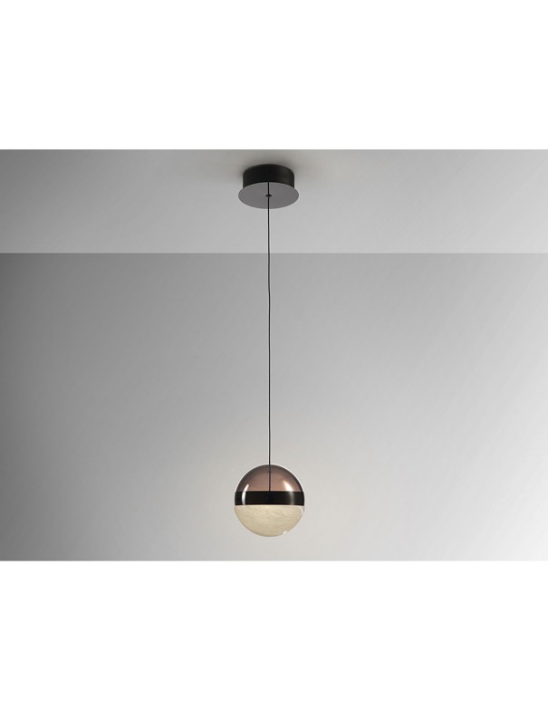 Orbes Lámpara Schuller Cromo Negro 15 CM