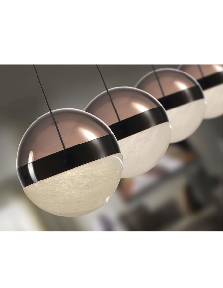 Orbes Lámpara Lineal 4 Luces Negro Schuller