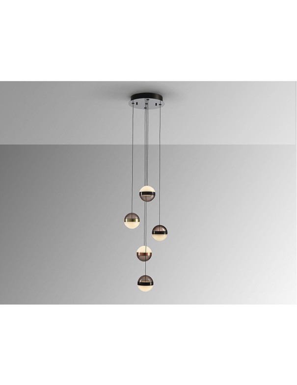 Orbes Lámpara Plafón 5 Luces Schuller