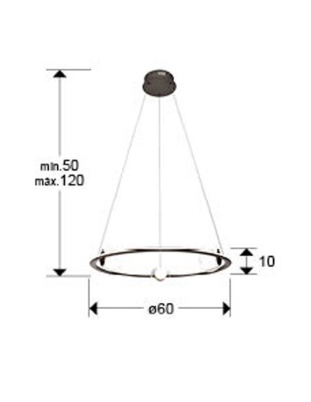 Tirsa Lámpara Bronce Schuller 60 cm