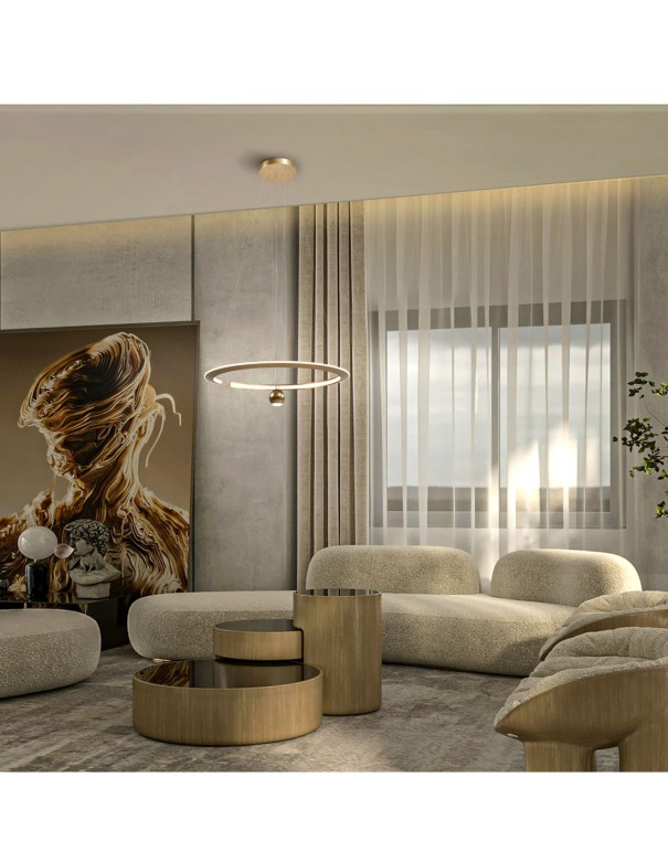 Orane Lámpara Dorada Schuller 60 cm