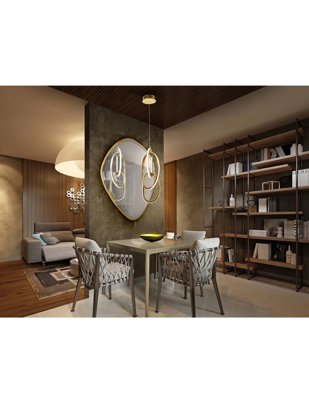 Lámparas Nexo oro 3 luces