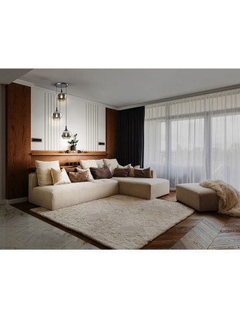 Lámpara plafón Opaz con tulipas Smoke de Schuller