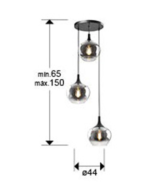 Lámpara 3 Luces Opaz Schuller