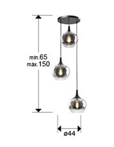 Lámpara 3 Luces Opaz Schuller