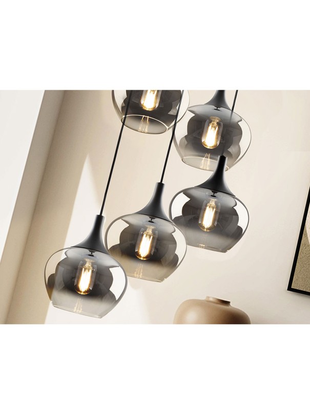 Lámpara Opaz 5 Luces con Bombillas...