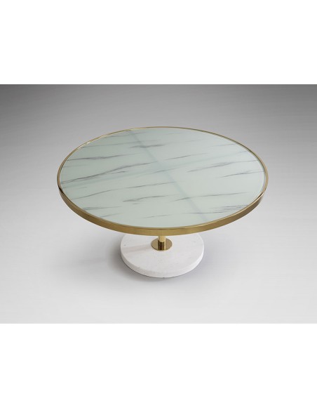 Dekala Mesa de Centro Blanco Oro de Schuller