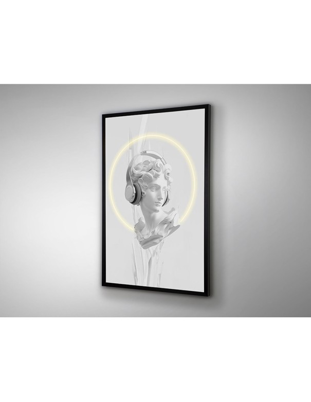 Busto Blanco Cuadro con Luz Led de...