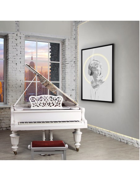 Cuadro con luz Busto blanco de Schuller