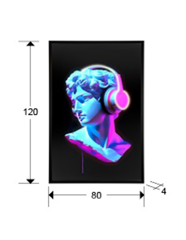 Busto Color Cuadro con Luz de Schuller