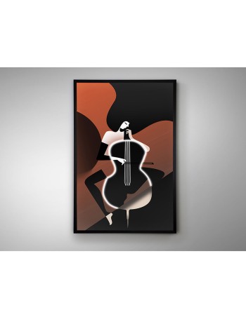 Cuadro violonchelo con luz