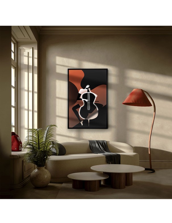 Violonchelo Cuadro con Luz Schuller