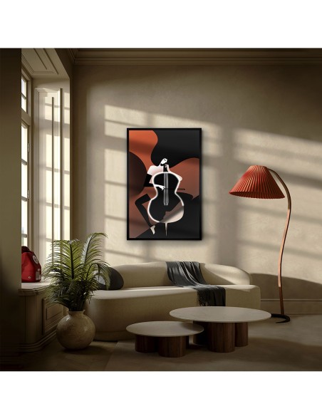 Violonchelo Cuadro con Luz Schuller