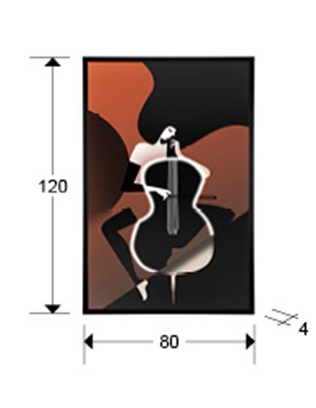 Violonchelo Cuadro con Luz Schuller
