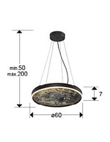 Stone Lámpara Led Schuller Negra de 60