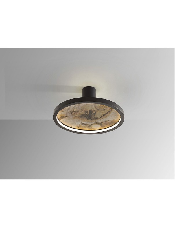 Stone Aplique/Plafón Led CCT Negro 32 CM
