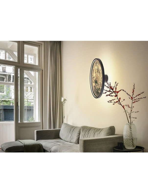 Stone Aplique/Plafón Led CCT Negro 60 CM