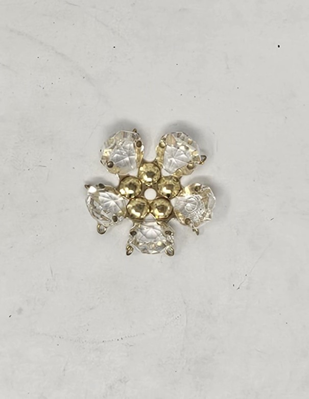 Composición Flor Oro con 5 Copens de Cristal