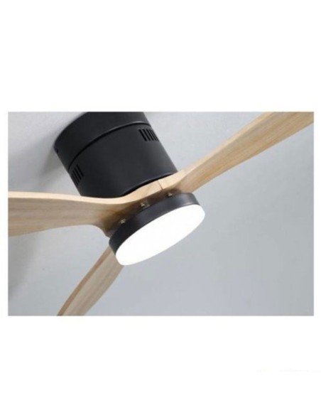 Ventilador de Techo Negro Madera poca Altura