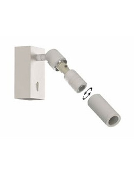 Aplique Hotel Blanco Led Bombilla Desmontable