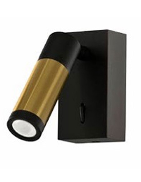 Aplique de pared hotel negro cuero