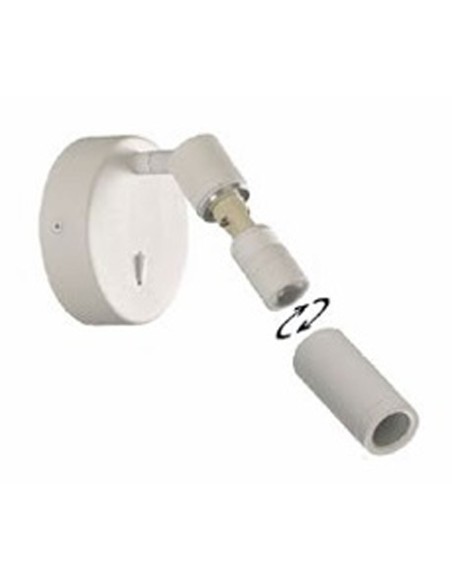 Aplique Circular Blanco Led Bombilla Desmontable