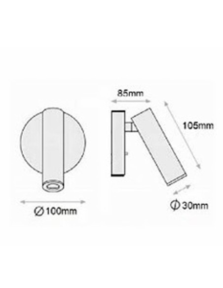 Aplique Circular Cuero Led Bombilla Desmontable