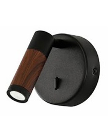 Aplique barato negro madera oscura