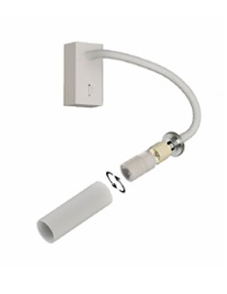 Aplique Manguito Led Negro Bombilla Sustituible