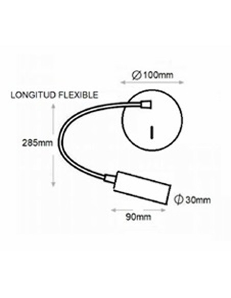 Aplique Flexible Led Blanco Bombilla Sustituible