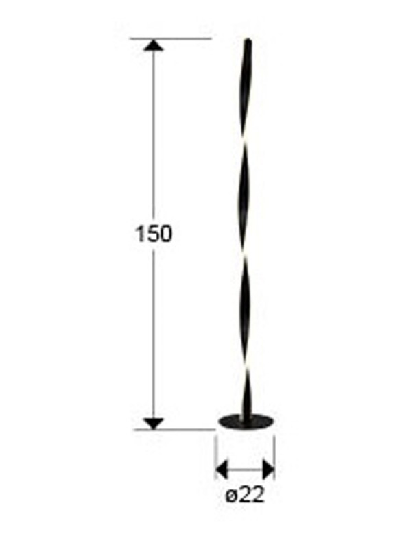 Twist, Lámpara de Pie negro Schuller