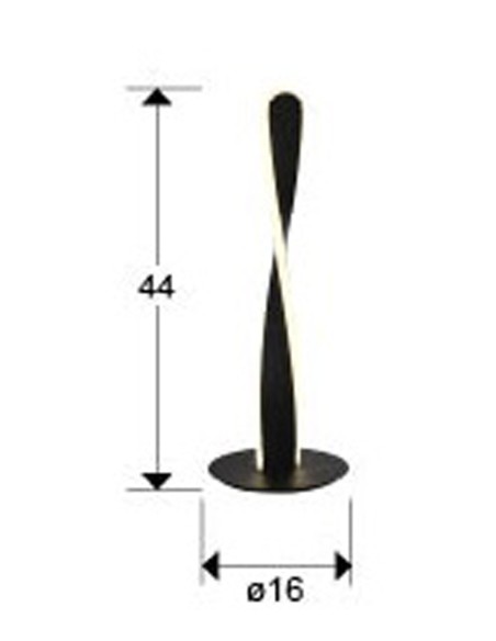 Twist Sobremesa Negro Schuller