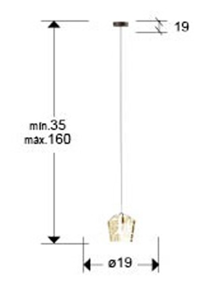 Ingrid Schuller Lámpara 1 Luz Champan