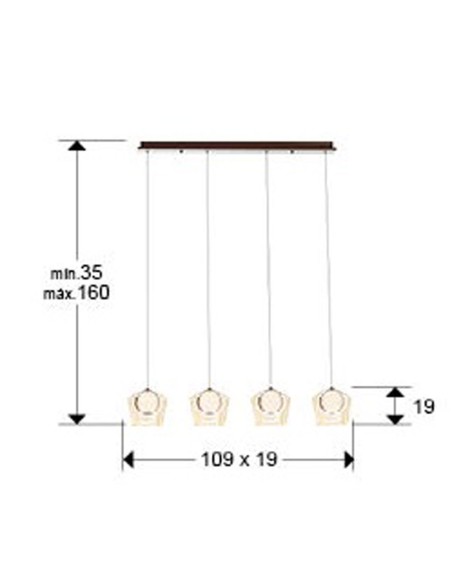 Ingrid Lámpara Lineal Champan Schuller