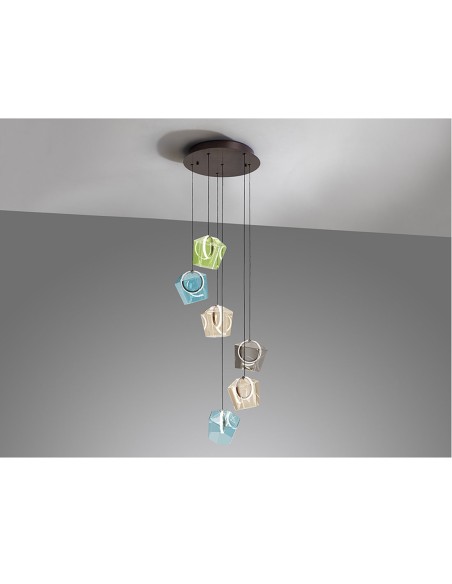 Ingrid Lámpara Schuller 6 Tulipas Colores