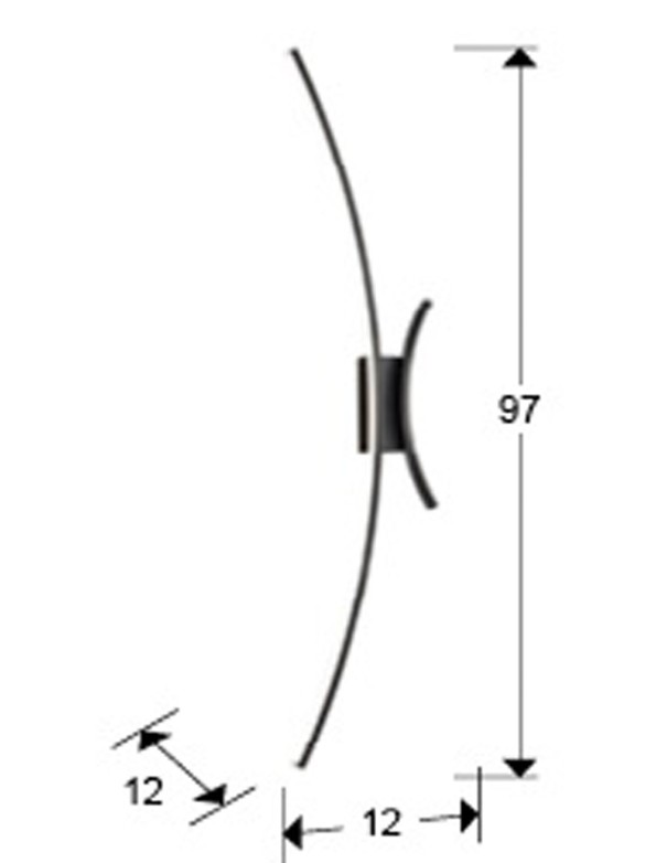 Curves Aplique 2 Luces Negro Schuller