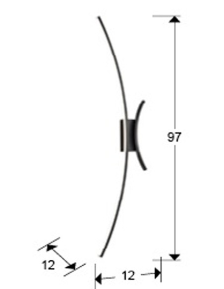 Curves Aplique 2 Luces Negro Schuller