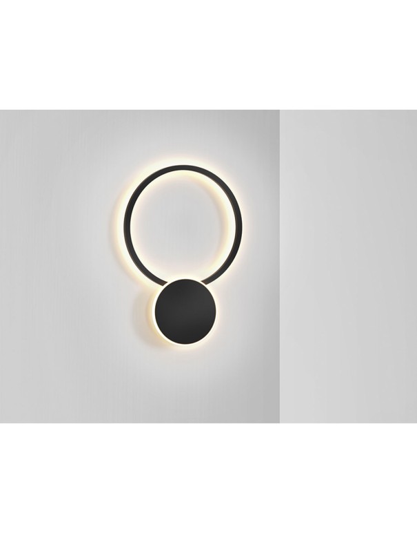 Aplique de pared Omnio negro