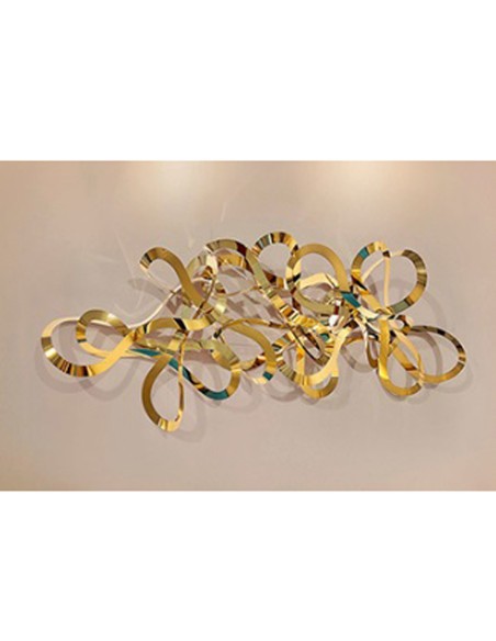 Schuller Medusa Escultura Pared Acero Dorado