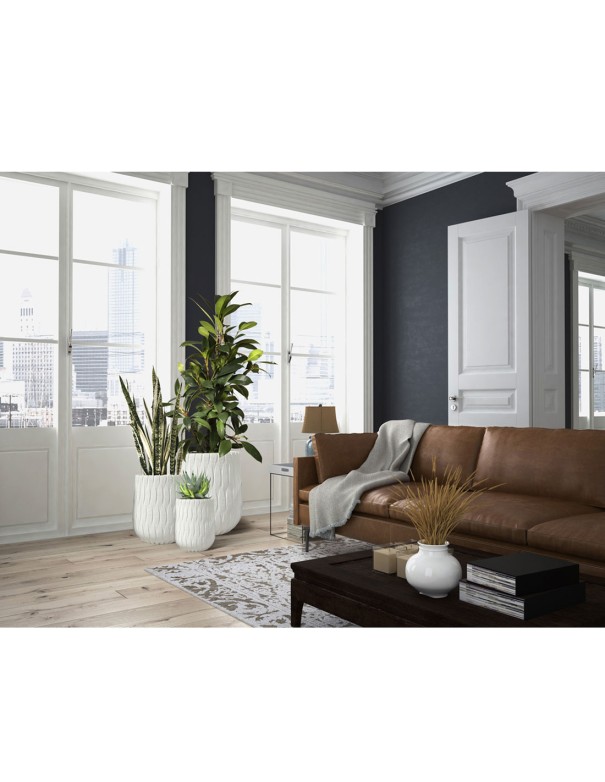 Jazmín Juego 3 Maceteros Blanco Schuller