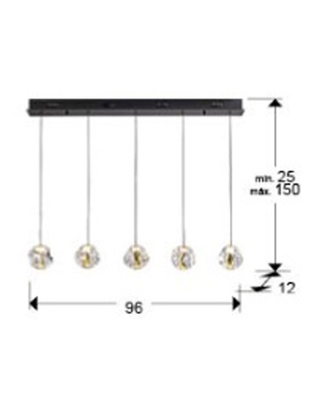 Lámpara Zaria Lineal Schuller