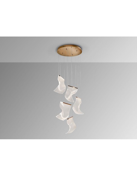 Velos Luminaria 5 Luces Oro Rosa Schuller