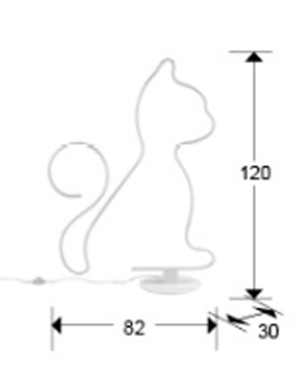 Cat Lámpara de Pie Blanco