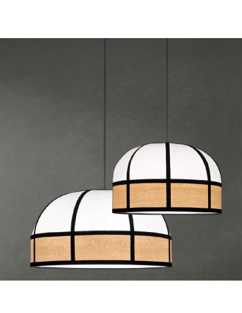 Lámpara de Techo Textil + Wood