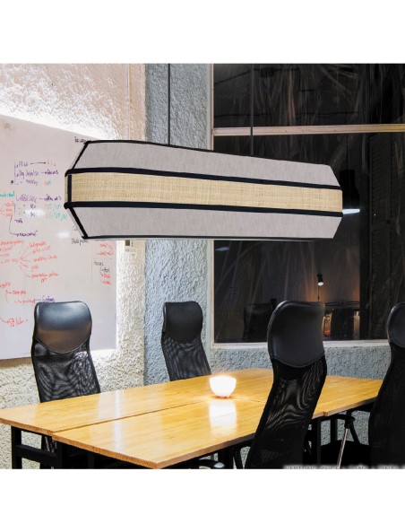 Lámpara Pantalla Rectangular con Cinta